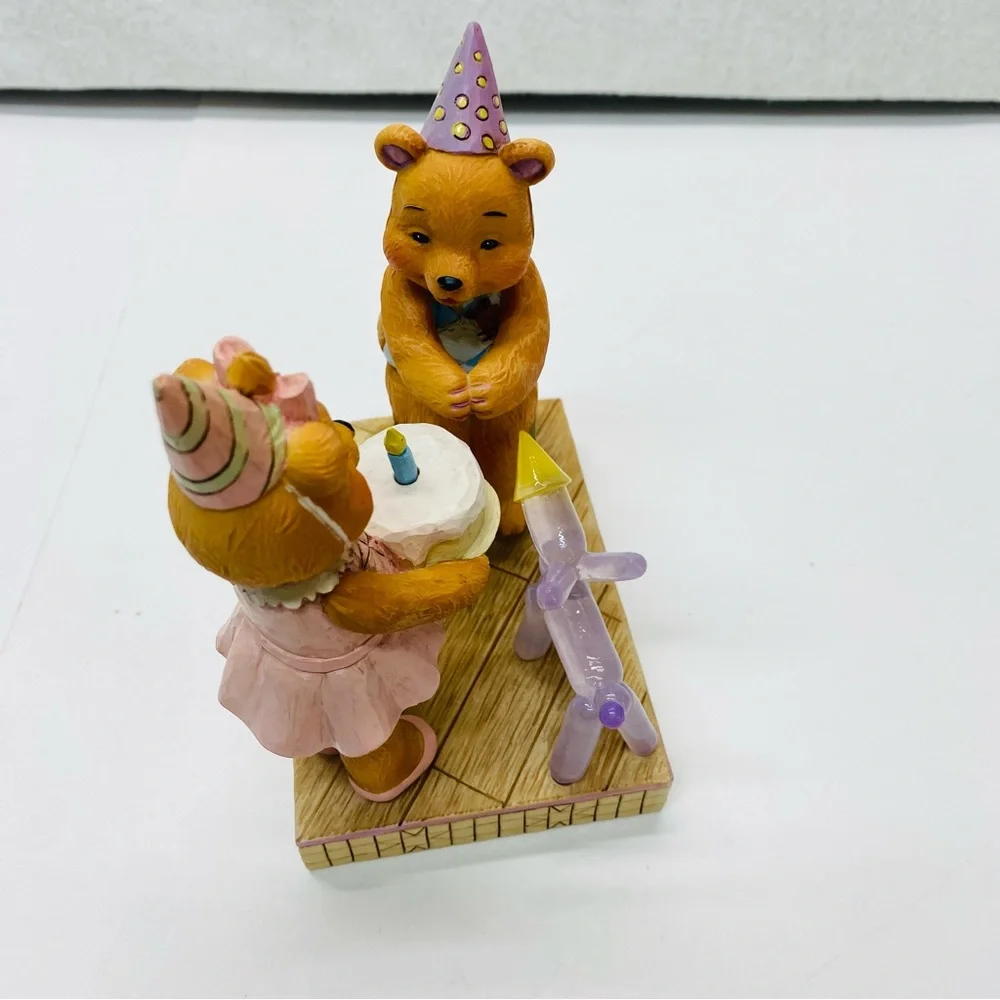 Jim Shore Button and Squeaky Figurine Make A Wish Birthday Cake By Enesco 2019